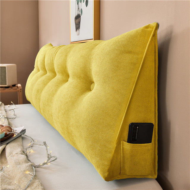 Luxurious Comfort: Super Soft Triangle Bedside Filling Cushion | Ultimate Relaxation & Support | Various Sizes Available | Ideal for Home, Office & More!