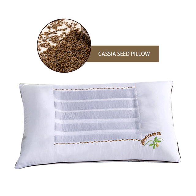 Therapeutic Cervical Support Pillow | Cassia Lavender Buckwheat Jasmine Neck Pillow | Polyester Cotton | Travel & Bedding Pillow | Improve Sleep Quality |
