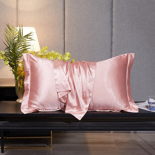 100% Natural Mulberry Silk Pillowcases | Luxury Satin Pillow Covers | Customizable Colors & Sizes | Soft & Durable | White, Black, Grey, Khaki, Sky Blue, Pink, Silver |
