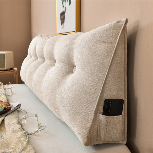 Luxurious Comfort: Super Soft Triangle Bedside Filling Cushion | Ultimate Relaxation & Support | Various Sizes Available | Ideal for Home, Office & More!