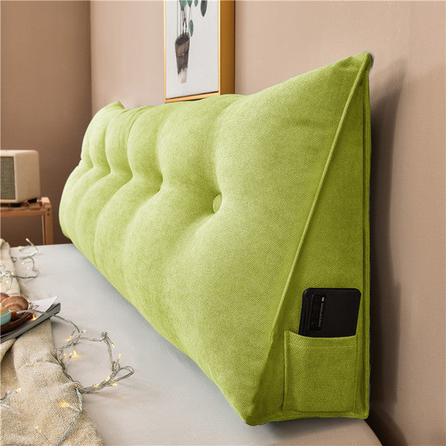 Luxurious Comfort: Super Soft Triangle Bedside Filling Cushion | Ultimate Relaxation & Support | Various Sizes Available | Ideal for Home, Office & More!