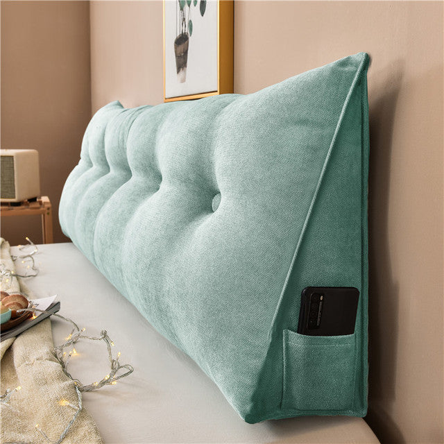 Luxurious Comfort: Super Soft Triangle Bedside Filling Cushion | Ultimate Relaxation & Support | Various Sizes Available | Ideal for Home, Office & More!