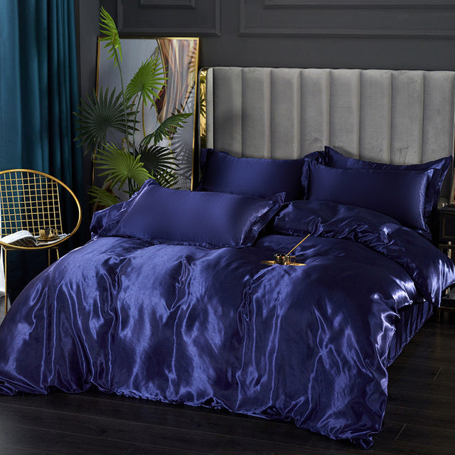 Luxurious Mulberry Silk Bedding Set: Elevate Your Sleep with Satin Softness & Solid Colors | Available in Twin, Full, and Queen Sizes