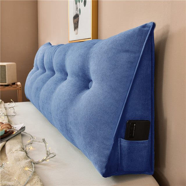 Luxurious Comfort: Super Soft Triangle Bedside Filling Cushion | Ultimate Relaxation & Support | Various Sizes Available | Ideal for Home, Office & More!