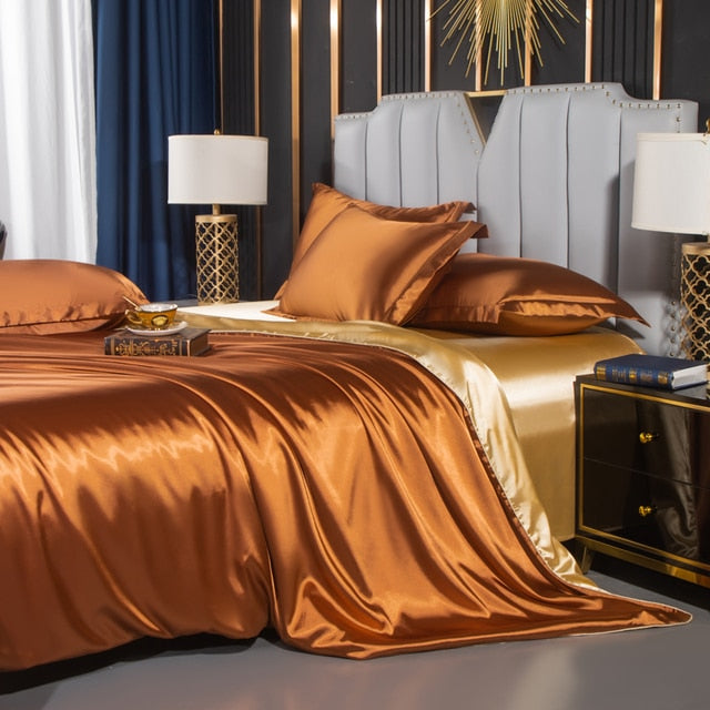 Elegant Nordic Silk Bedding Collection for Restful Sleep | Soft and Breathable Satin and Silk Bedding Sets | Various Sizes Available