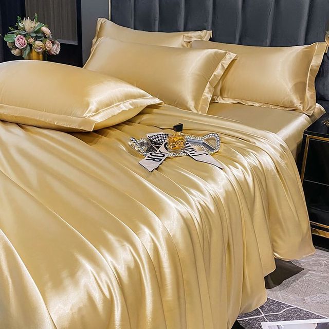 Elegant Nordic Silk Bedding Collection for Restful Sleep | Soft and Breathable Satin and Silk Bedding Sets | Various Sizes Available