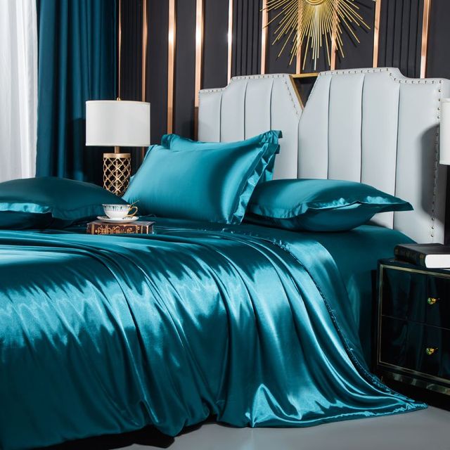 Elegant Nordic Silk Bedding Collection for Restful Sleep | Soft and Breathable Satin and Silk Bedding Sets | Various Sizes Available