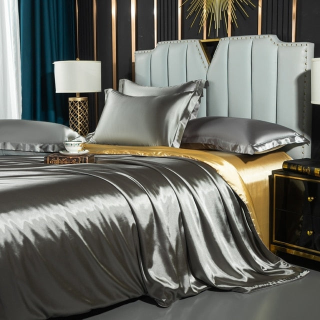 Elegant Nordic Silk Bedding Collection for Restful Sleep | Soft and Breathable Satin and Silk Bedding Sets | Various Sizes Available