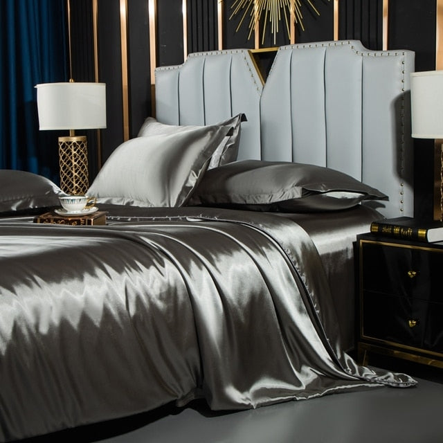 Elegant Nordic Silk Bedding Collection for Restful Sleep | Soft and Breathable Satin and Silk Bedding Sets | Various Sizes Available