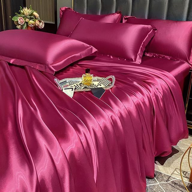 Elegant Nordic Silk Bedding Collection for Restful Sleep | Soft and Breathable Satin and Silk Bedding Sets | Various Sizes Available